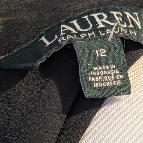 Lauren Ralph Lauren Womens Raisa Chiffon Floral Print Casual Dress Green Size:12 - Picture 12 of 16